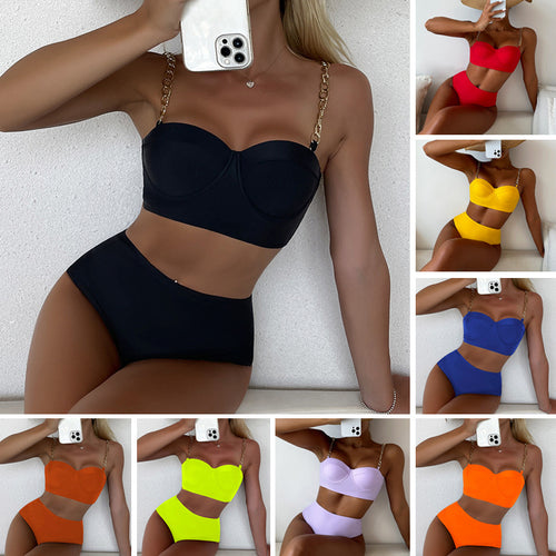 Damen Bustier-Bikini mit modischen Kettenträgern Echo Archiv