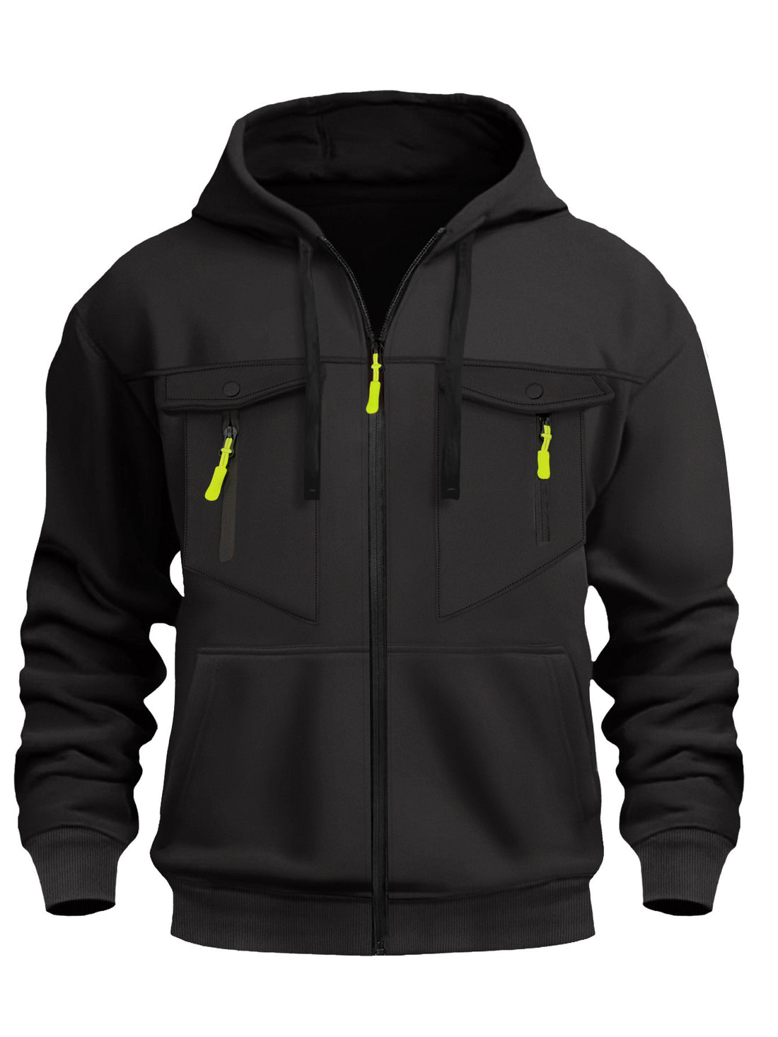 Herren Outdoor-Kapuzenjacke mit praktischen Reißverschlusstaschen – Taviero