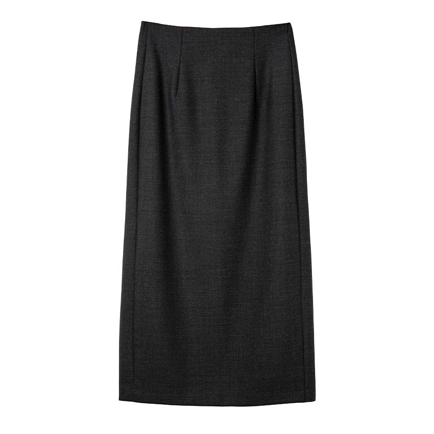 Damen Maxirock aus Feinstrick mit geradem Fall und hoher Taille Echoarchiv