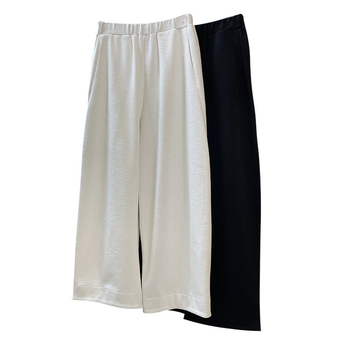 Damen Weite High‑Waist Sweathose aus Baumwoll-Fleece mit Elastbund und seitlichen Eingrifftaschen Echoarchiv