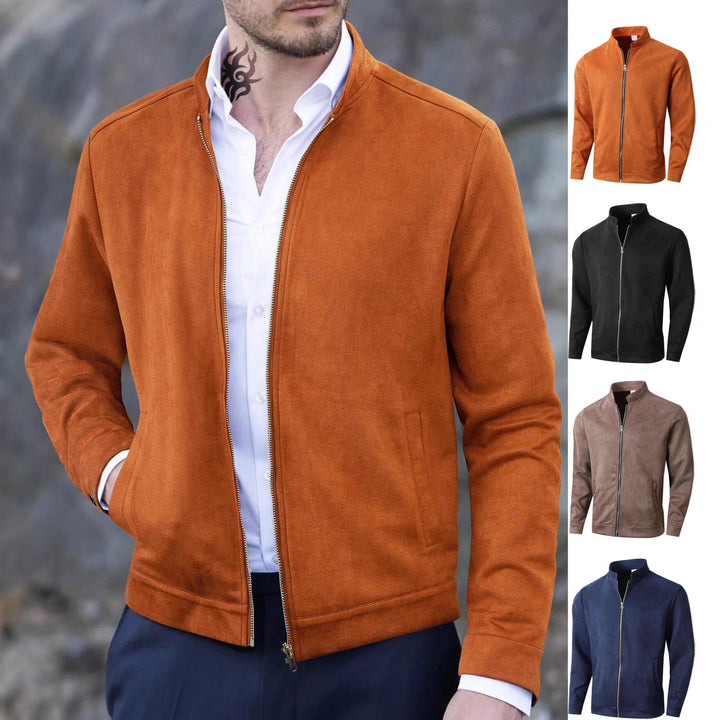 Herren Fleecejacke mit Stehkragen und seitlichen Taschen Echoarchiv