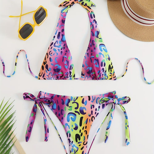 Damen Triangel-Bikini mit verspielten Schleifen Echo Archiv