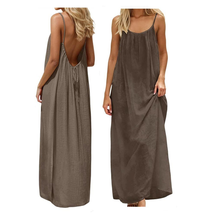 Damen Maxikleid mit tiefem Rücken Echoarchiv