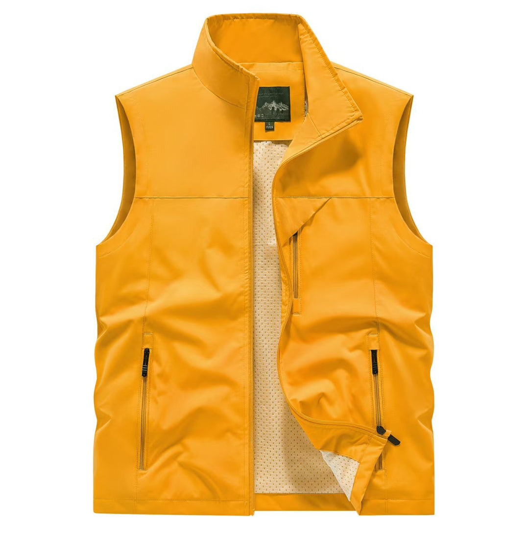 Herren Atmungsaktive Softshell-Outdoorweste mit Mesh‑Innenfutter und Reißverschlusstaschen – Marzano