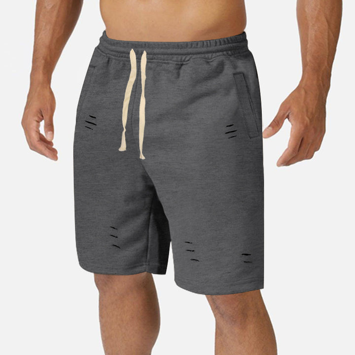 Herren Baumwoll-Shorts mit verstellbarem Bund und modischen Akzenten Echoarchiv