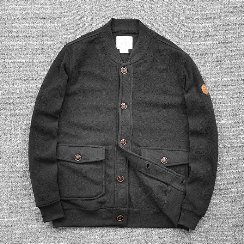 Damen lässige Sweatjacke mit Knopfleiste und praktischen Taschen Echoarchiv