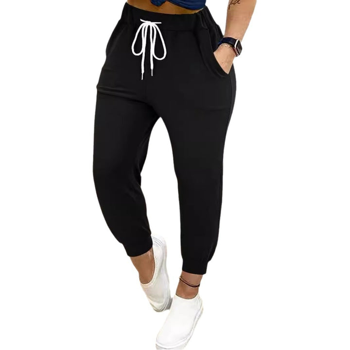Damen Lässige Jogginghose mit Kordelzug, elastischem Komfortbund und schmalem Bündchen Echoarchiv