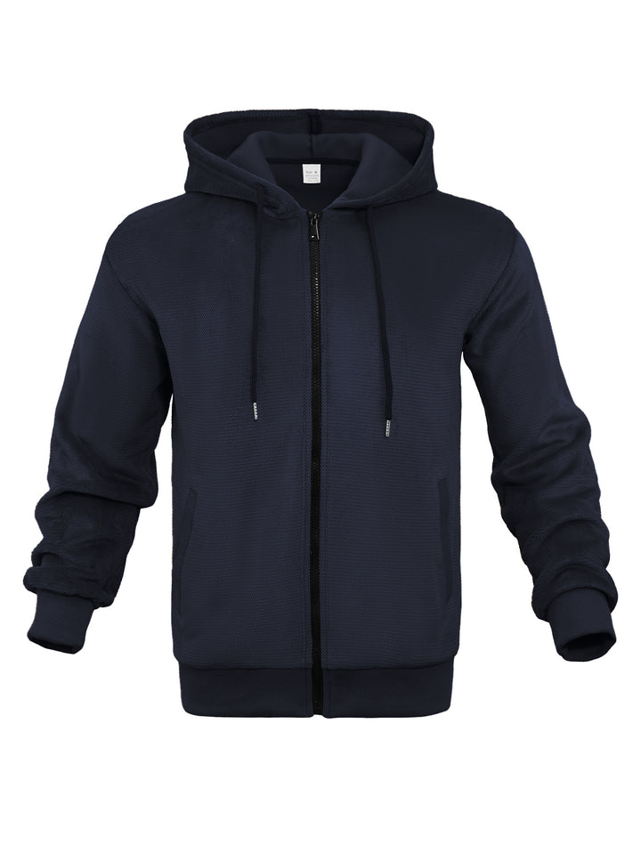 Herren Sportliche Kapuzenjacke mit atmungsaktivem Mesh-Material Echoarchiv