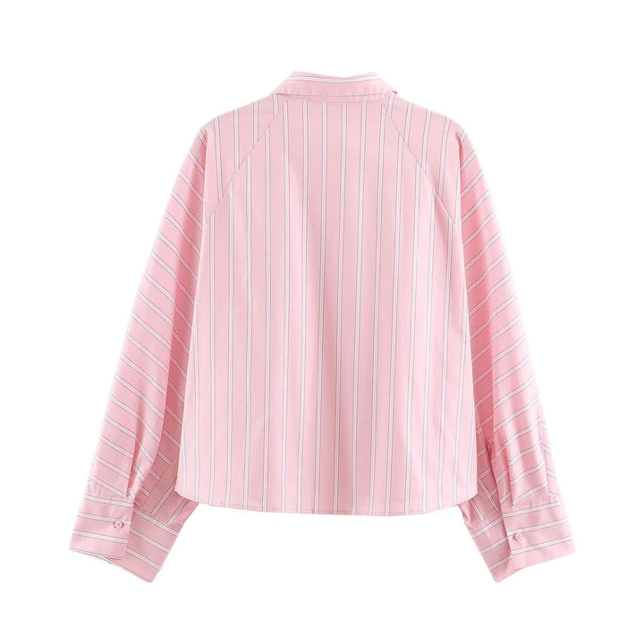Damen Oversize-Streifenhemd mit Kentkragen und langen Manschetten Echo Archiv