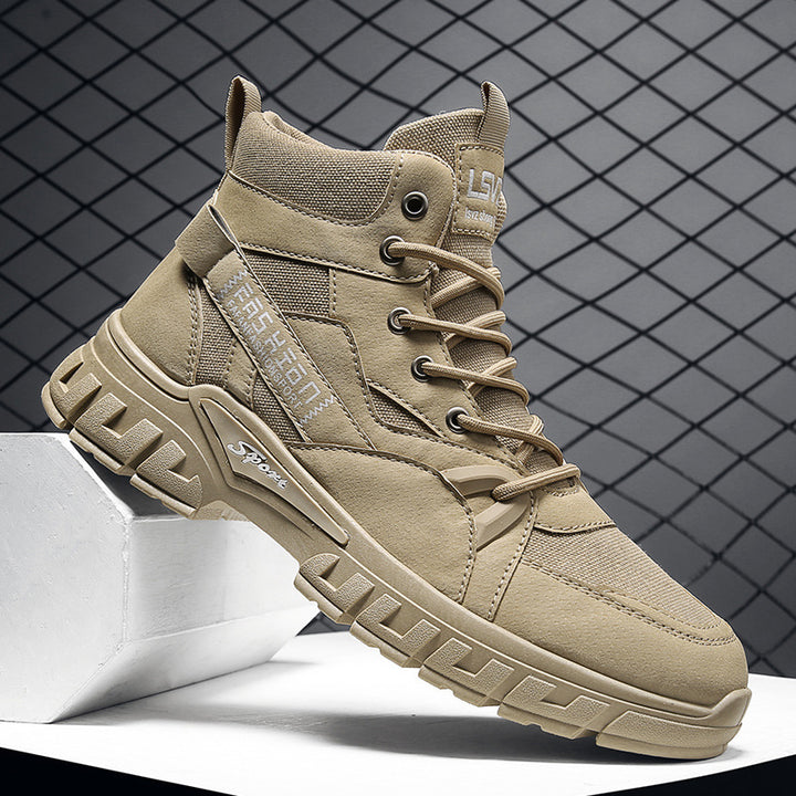 Herren robuste hochgeschnittene Utility-Boots mit Cordura-Einsätzen verstärkter Zehenkappe und stoßdämpfender Offroad-Sohle – Tavélo