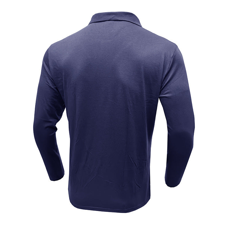 Herren Langarm-Polo mit eleganter Streifenstruktur Echoarchiv