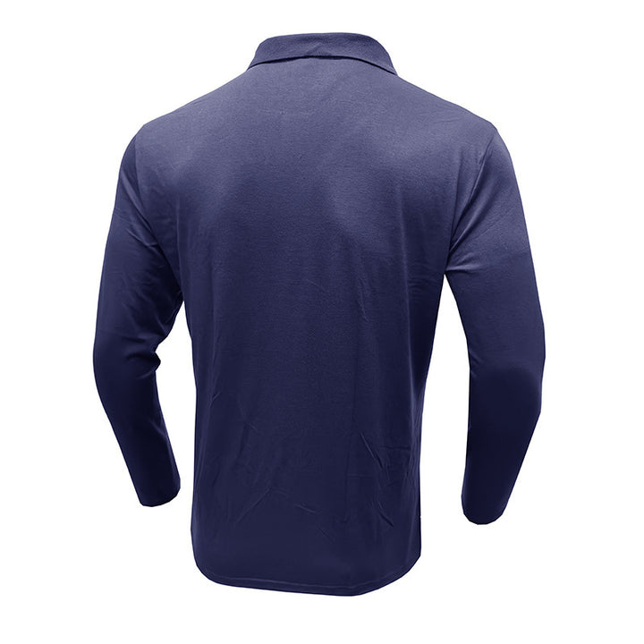 Herren Langarm-Polo mit eleganter Streifenstruktur Echoarchiv
