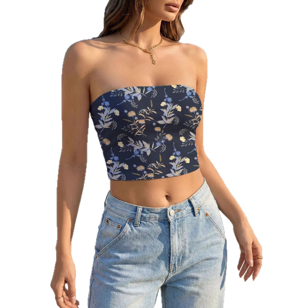 Damen Bandeau-Top mit lebhaftem Blumendesign Echo Archiv
