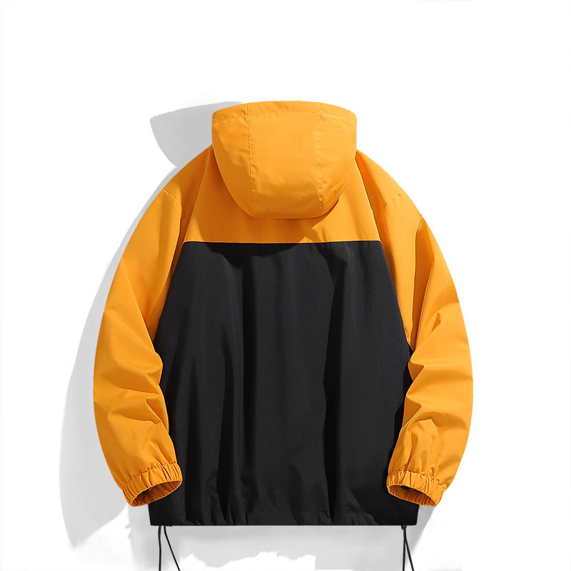 Herren Sportliche Funktionsjacke mit wasserabweisendem Material und verstellbarem Kapuzenschutz Echoarchiv