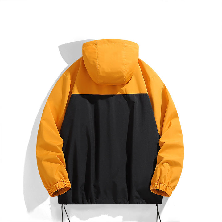 Herren Sportliche Funktionsjacke mit wasserabweisendem Material und verstellbarem Kapuzenschutz Echoarchiv