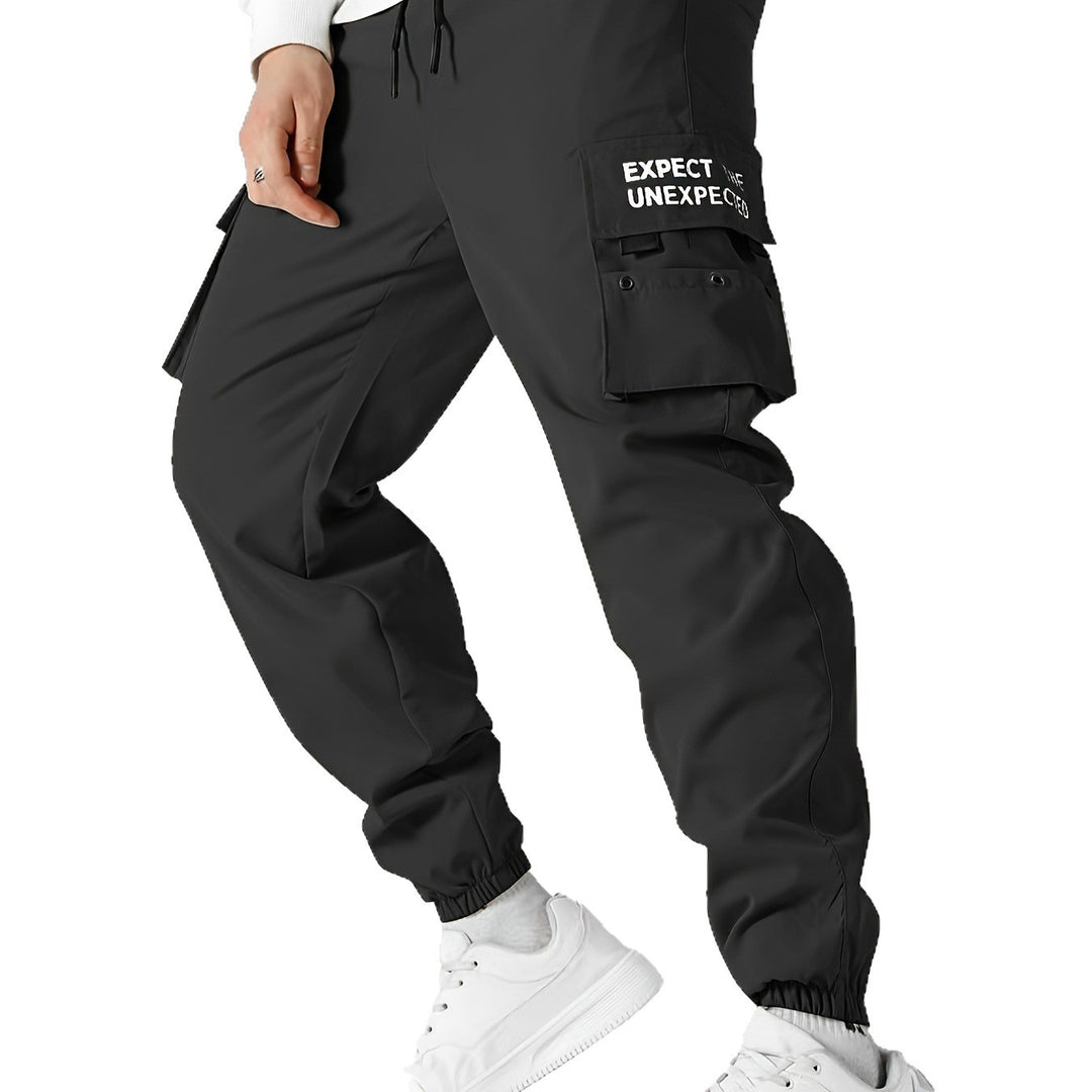 Herren Tapered Cargo-Jogginghose mit elastischem Bund, Multifachtaschen & Bündchen Echo Archiv