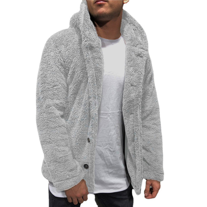 Herren Kuschelige Teddyjacke mit breitem Revers und praktischen Taschen Echoarchiv