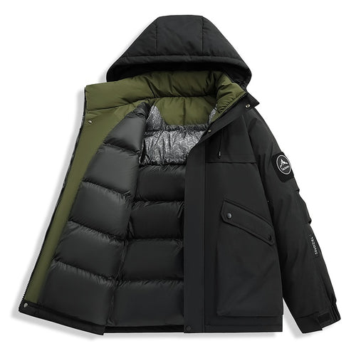 Herren Wetterfeste Funktions-Parka mit Thermofutter, Kapuze & Utility-Taschen Echoarchiv