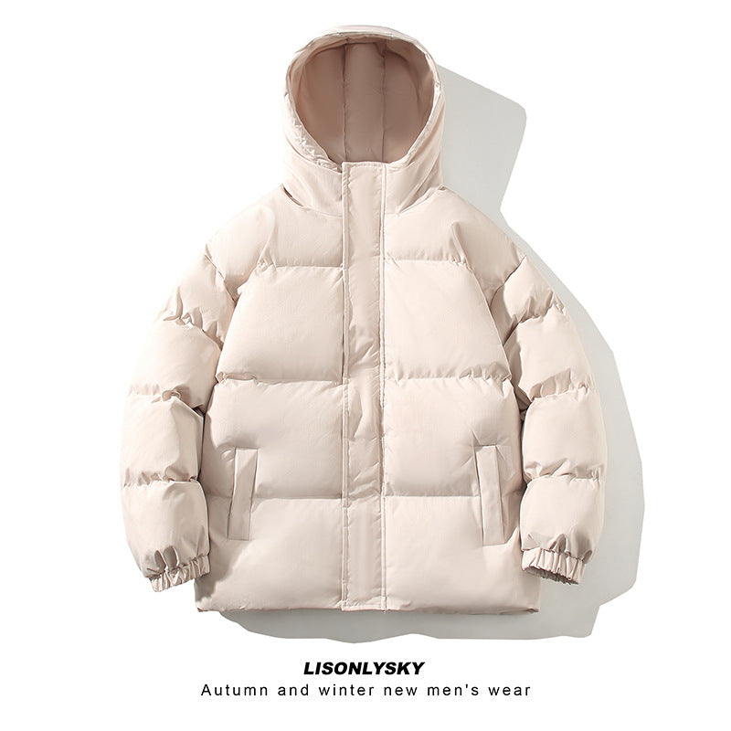 Herren gesteppte Winterjacke mit hohem Kragen und seitlichen Taschen Echoarchiv
