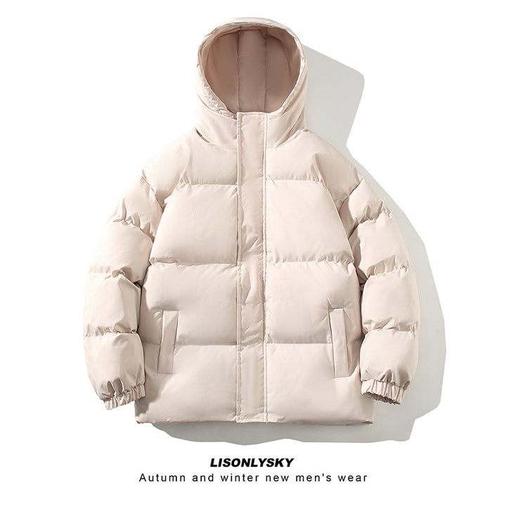 Herren gesteppte Winterjacke mit hohem Kragen und seitlichen Taschen Echoarchiv