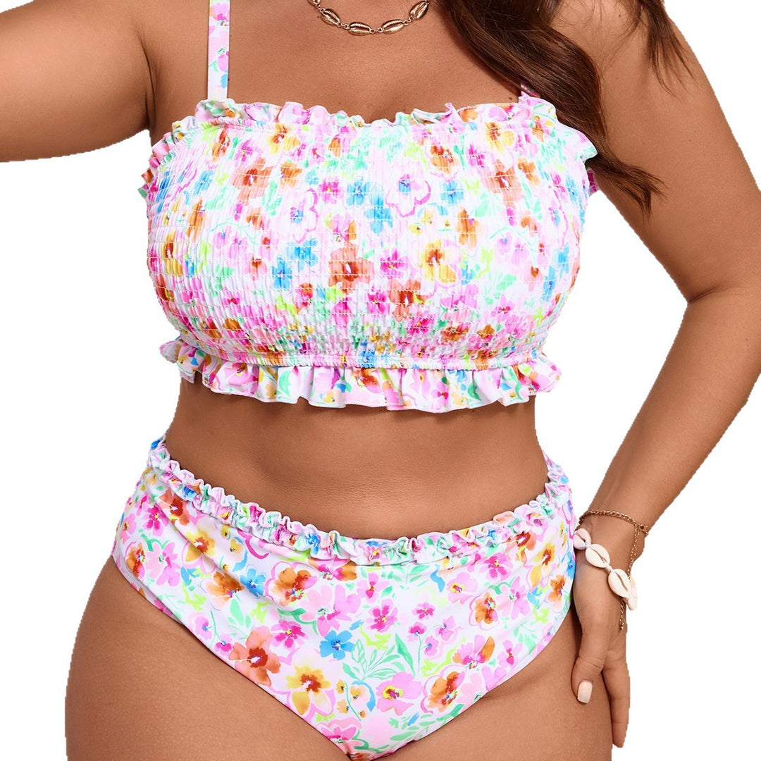 Damen Bikini-Set mit floralen Rüschendetails Echo Archiv