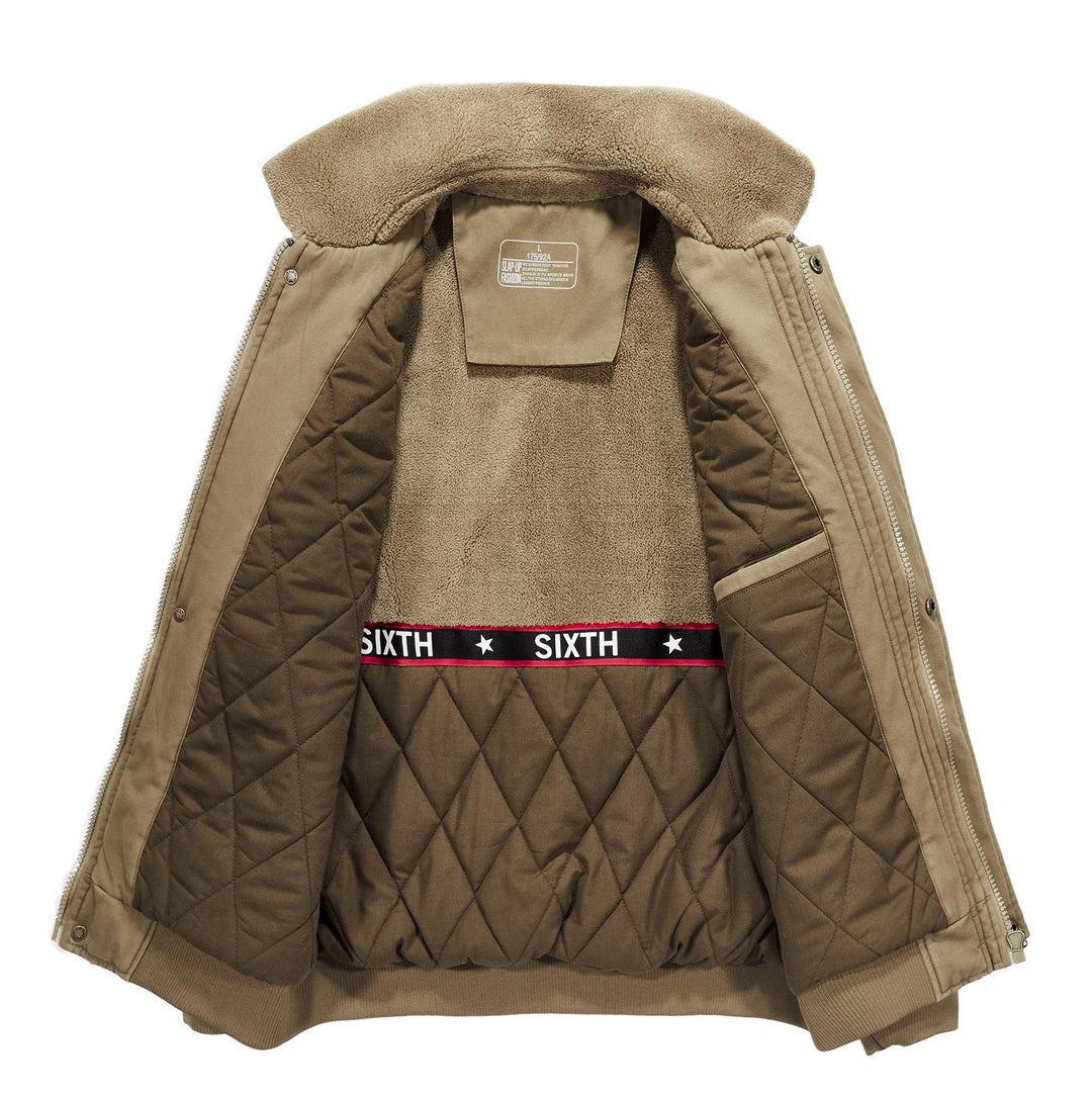 Herren lässige Pilotjacke mit warmem Sherpa-Futter Echoarchiv