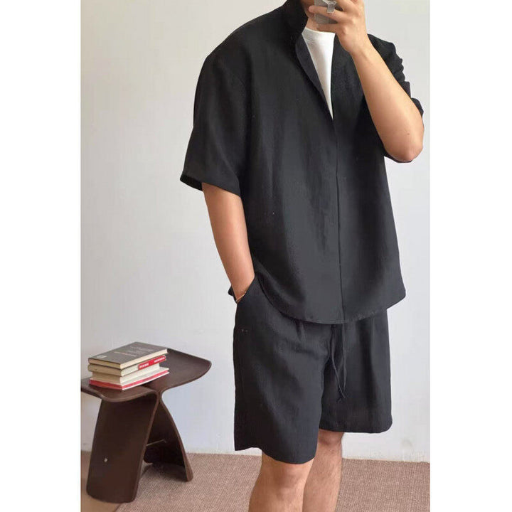 Herren lässiges Kurzarm-Set aus atmungsaktivem Material Echoarchiv