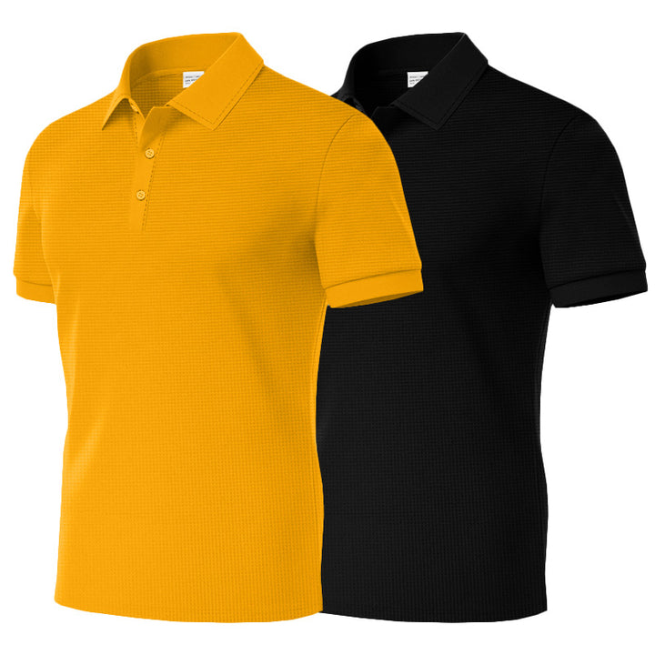 Herren Poloshirt mit strukturiertem Gewebe und klassischem Kragen Echoarchiv