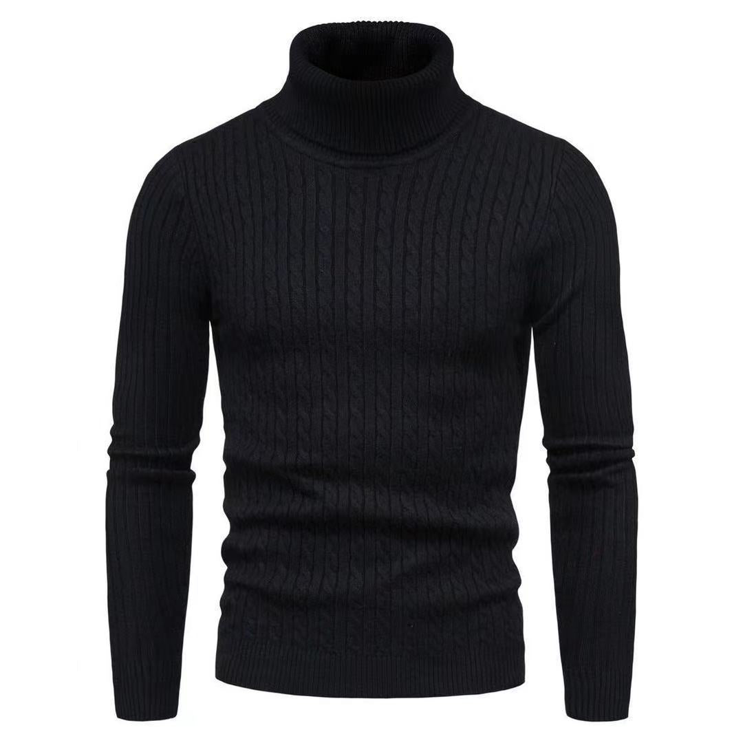 Herren Rollkragenpulli mit strukturiertem Zopfmuster Echoarchiv