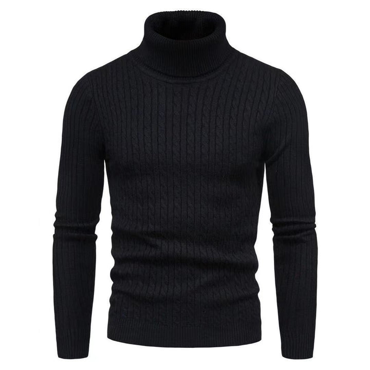 Herren Rollkragenpulli mit strukturiertem Zopfmuster Echoarchiv
