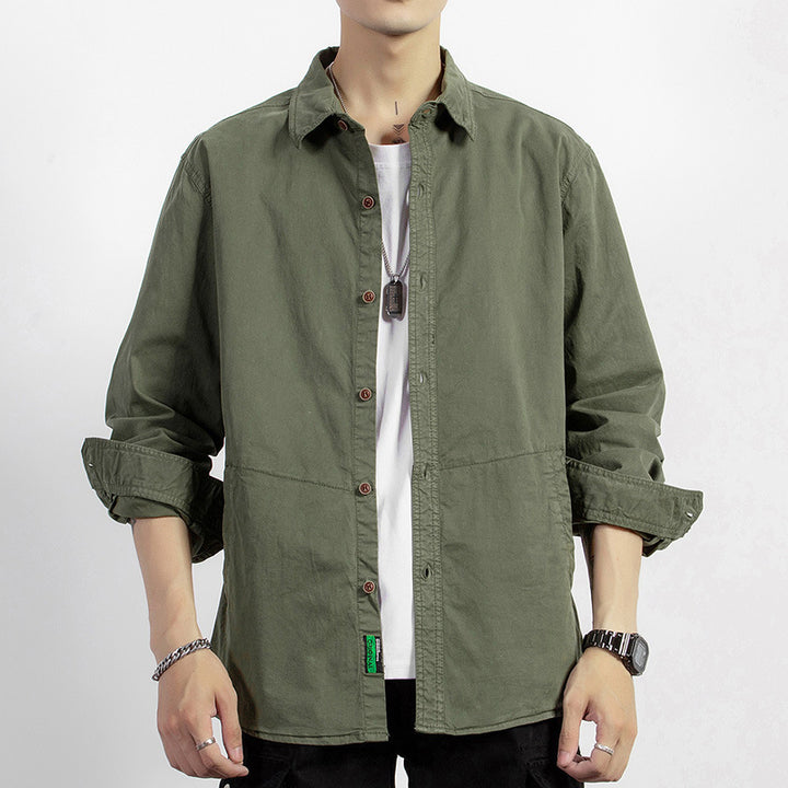 Herren Leichtes Baumwoll-Fieldshirt im Utility-Design mit entspannter Passform Echo Archiv