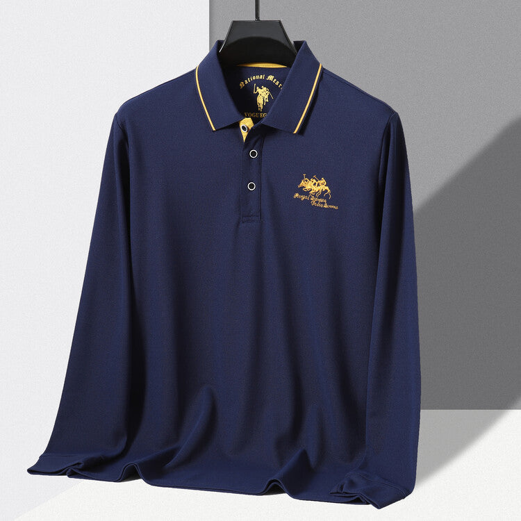 Herren Sportliches Poloshirt mit strukturiertem Kragen und atmungsaktiven Eigenschaften Echoarchiv