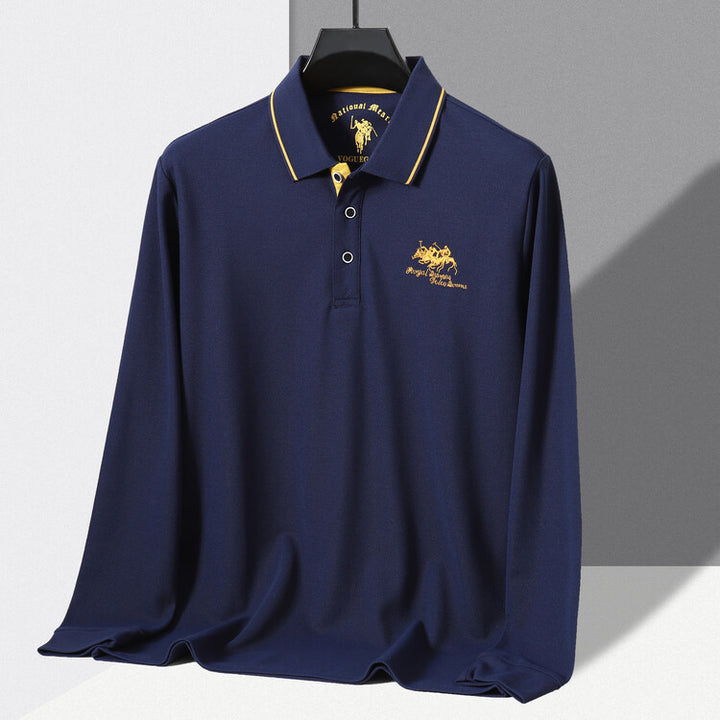 Herren Sportliches Poloshirt mit strukturiertem Kragen und atmungsaktiven Eigenschaften Echoarchiv