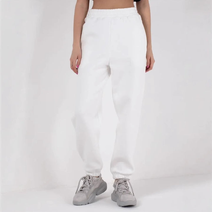 Damen nan gebürstete Relax-Jogginghose mit extra weitem Bein und elastischem Rippabschluss Echo Archiv