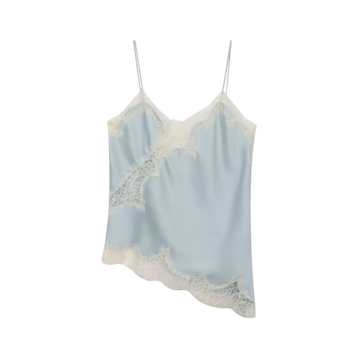 Damen-Spitzen-Camisole mit asymmetrischem Schnitt und eleganten Punkten Echo Archiv