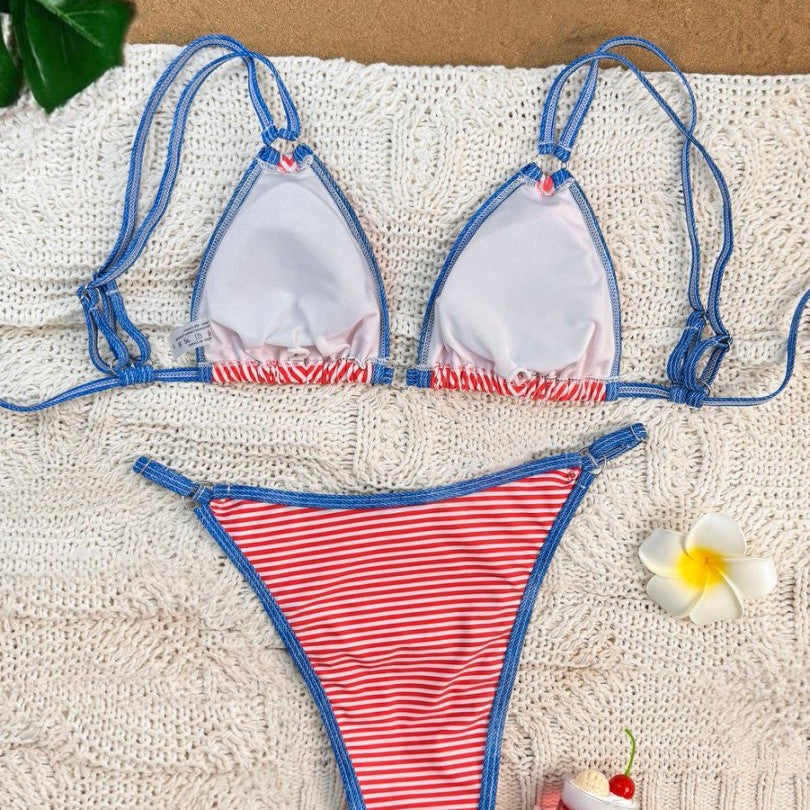 Damen Triangel-Bikini-Set mit verspieltem Motiv Echo Archiv