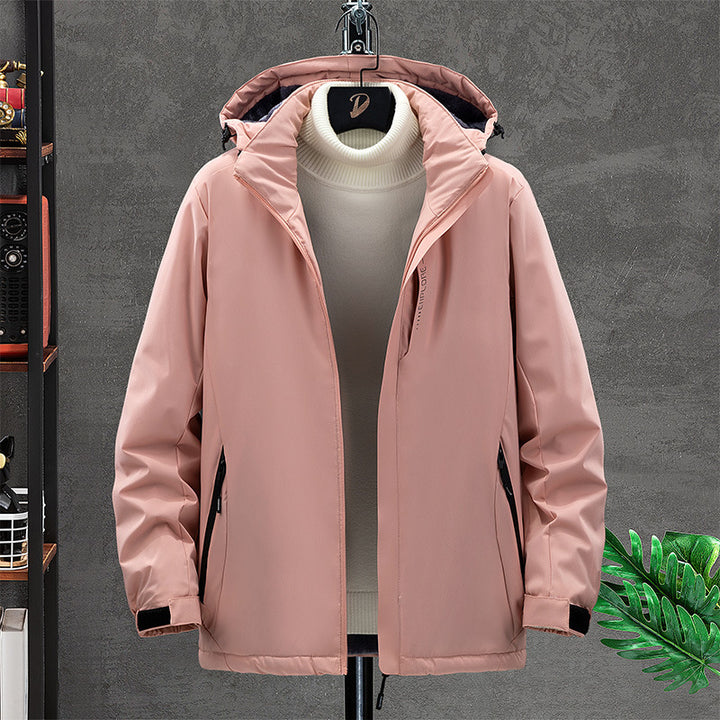 Herren Leichte Wetterjacke mit verstecktem Kapuzenkragen Echo Archiv