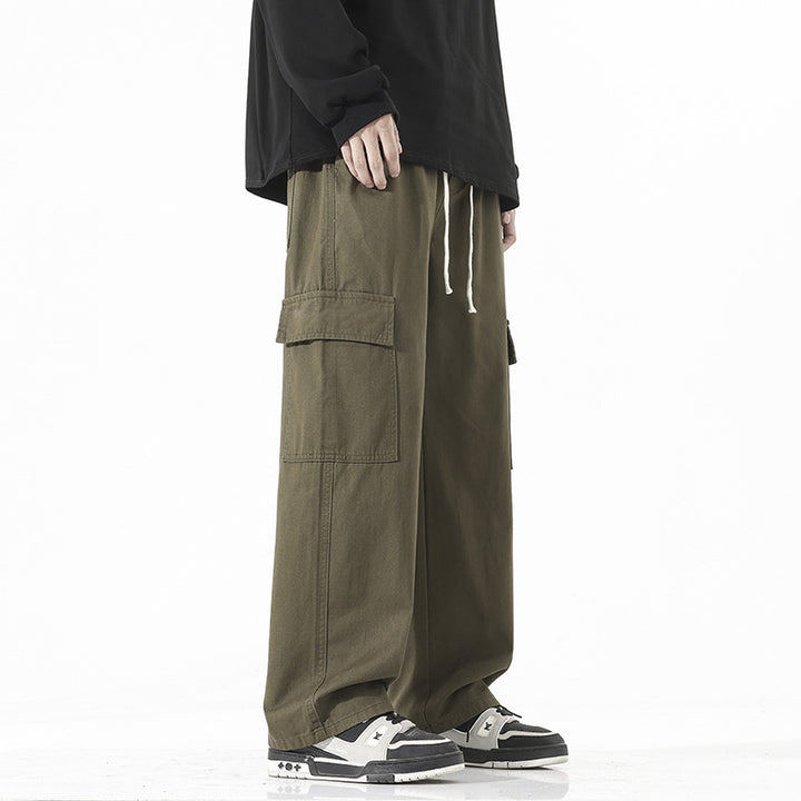 Herren Superweite Utility-Cargohose im tiefsitzenden Baggy-Cut mit Kordelzug Echo Archiv