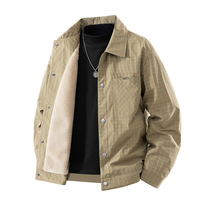 Men's quilted sherpa-lined coach jacket – Taviero