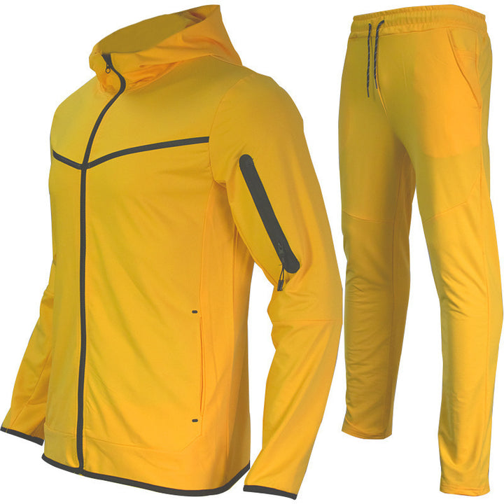 Herren sportlicher Trainingsanzug mit hohem Kragen und atmungsaktiven Eigenschaften Echoarchiv