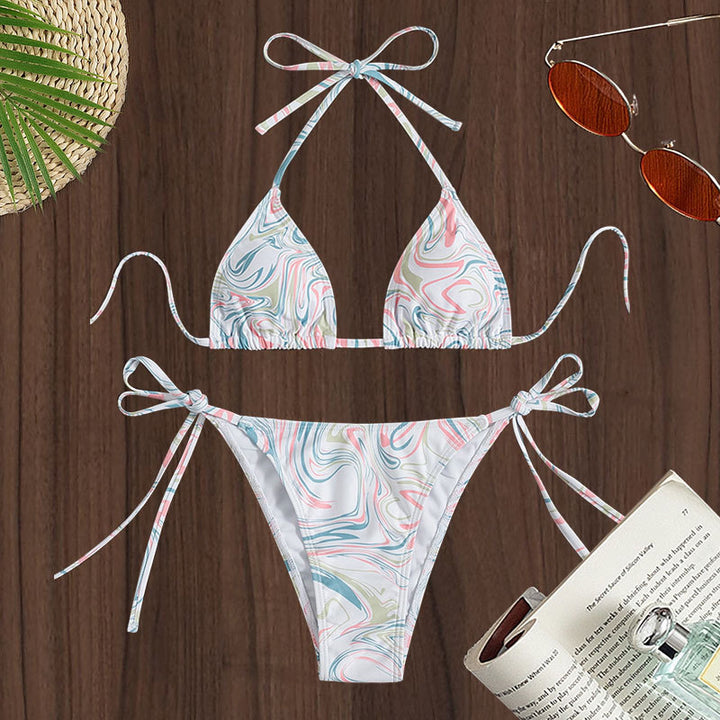 Damen Triangel-Bikini mit verspieltem Bindeband Echo Archiv
