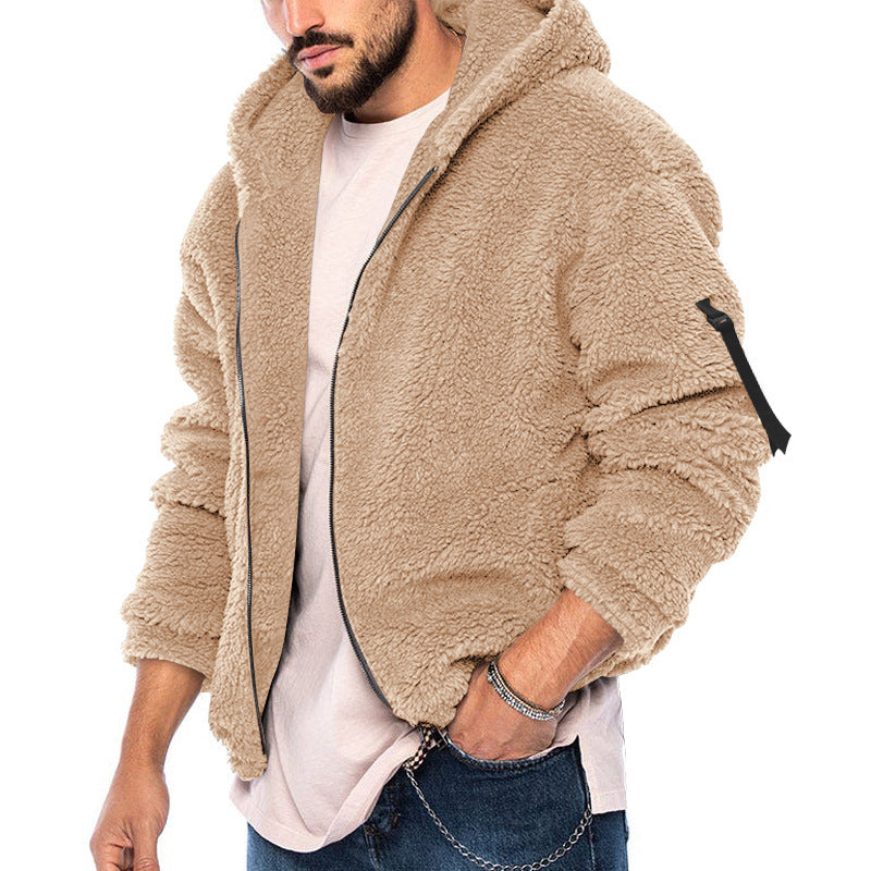 Herren Fleecejacke mit weichem Innenfutter und Kapuze Echoarchiv