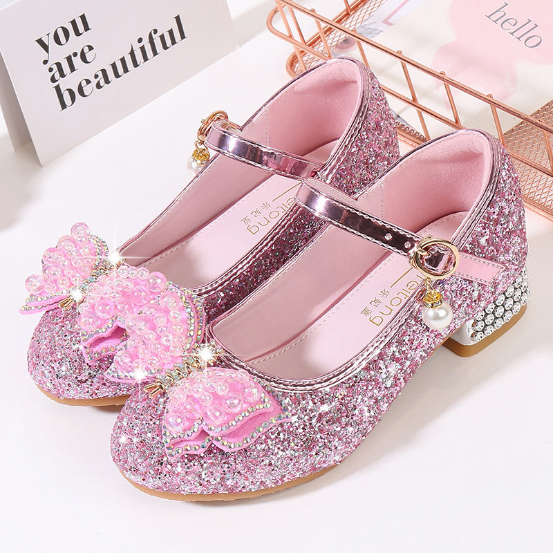 Mädchen Ballerina Schuhe mit Glitzer und schimmernden Applikationen Echo Archiv