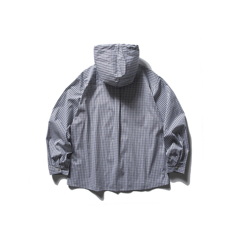 Unisex Oversized Kapuzen-Overshirt aus Baumwollmix mit Brustklappen und durchgehender Knopfleiste Echo Archiv