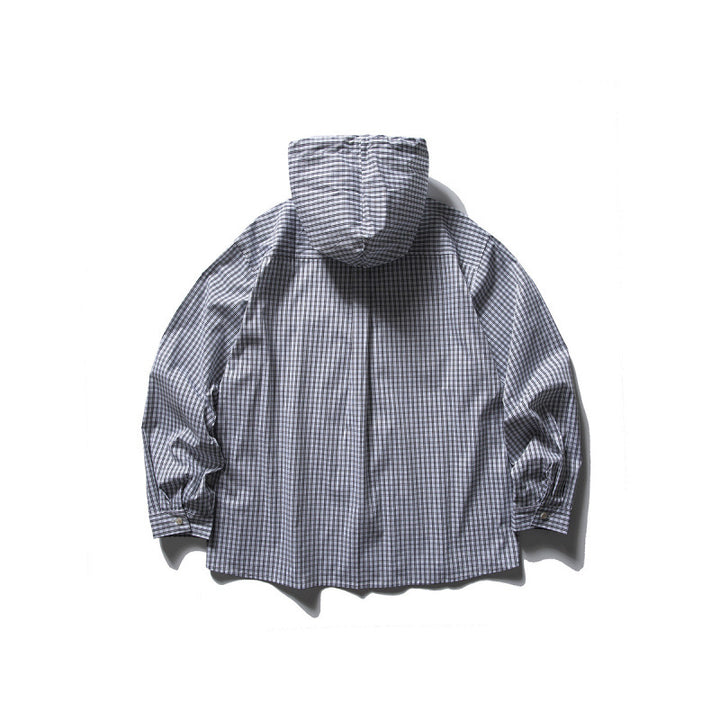 Unisex Oversized Kapuzen-Overshirt aus Baumwollmix mit Brustklappen und durchgehender Knopfleiste Echo Archiv