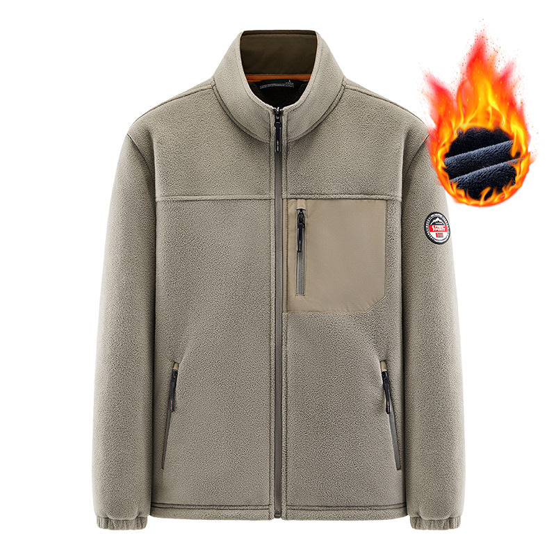 Herren Wärmende Fleecejacke mit hohem Kragen – Taviero