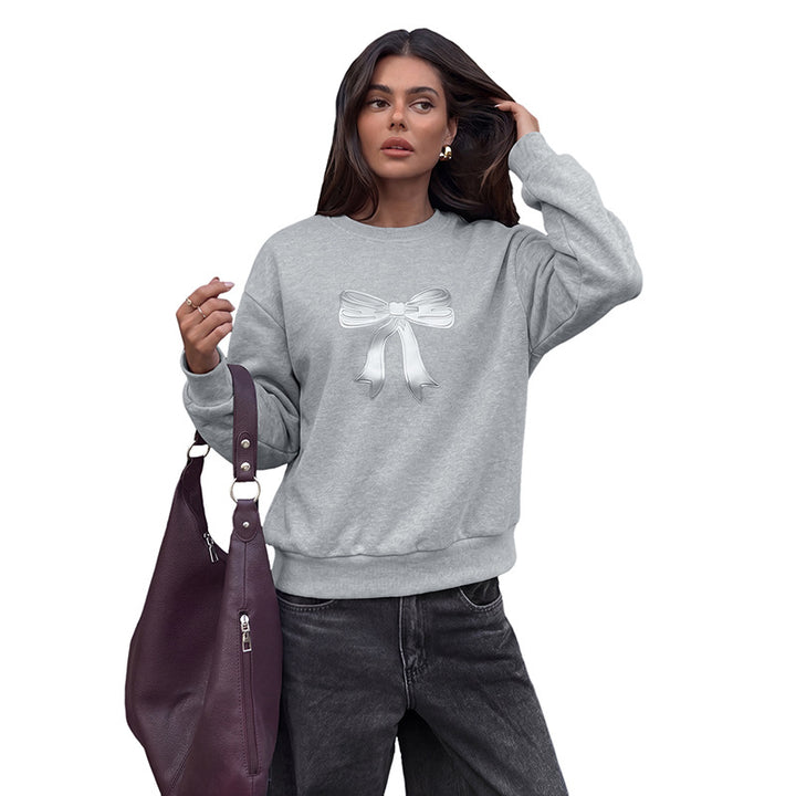 Damen Bequemer Sweatshirt mit Schleifenmotiven Echo Archiv