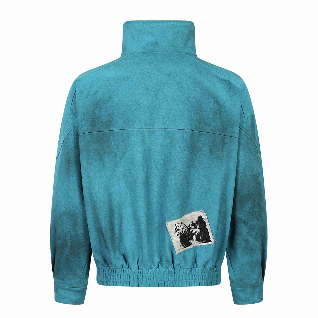 Damen Kurzer Boxy‑Blouson mit hohem Stehkragen, aufgesetzten Patches und elastischem Saum Echoarchiv