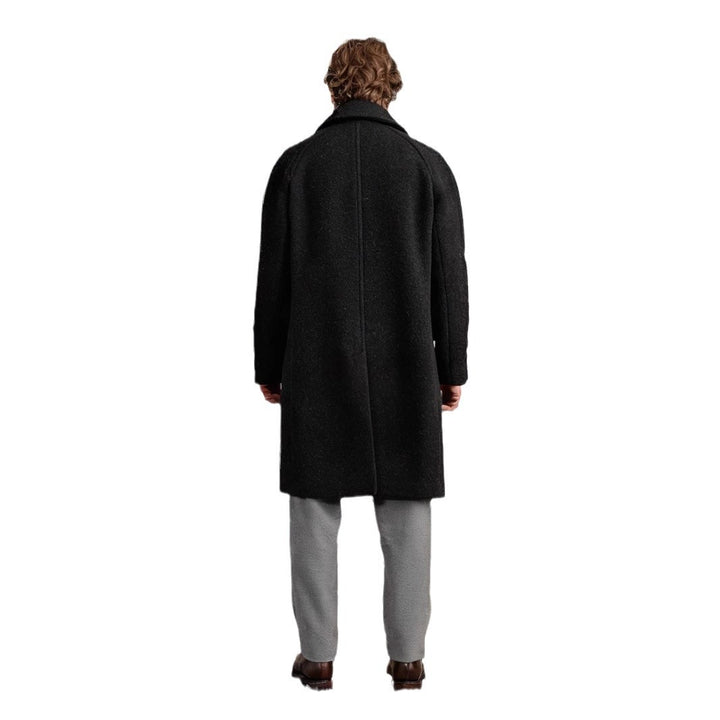 Herren eleganter Lammfellmantel mit strukturiertem Obermaterial und praktischem Verschluss Echoarchiv