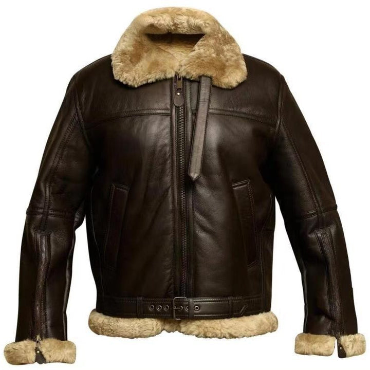 Herren Lammlederjacke mit weichem Teddyfutter Echoarchiv